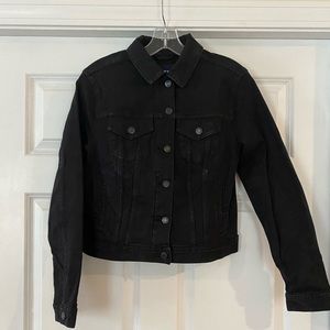 Lands' End Black Denim Jacket